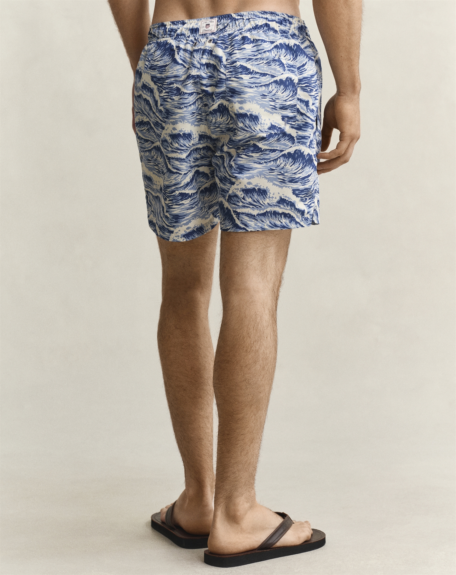 Gant - Waves Print Badeshorts - Vintage Blue